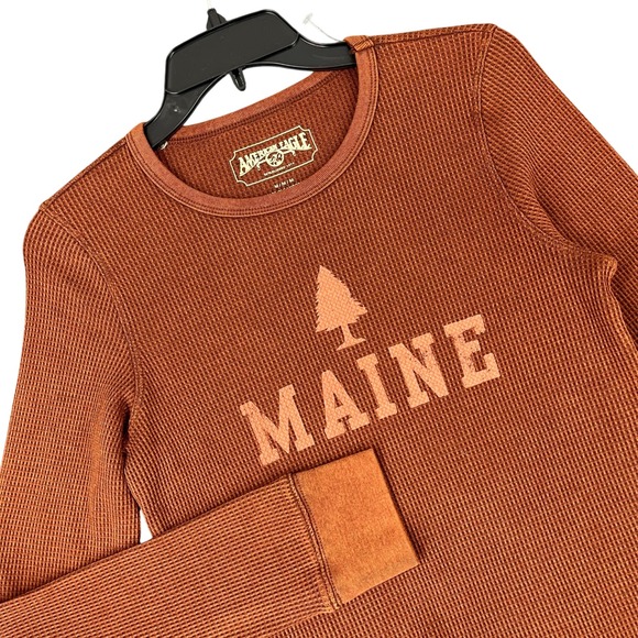 American Eagle Outfitters Tops - American‎ Eagle Maine Thermal Shirt Womens M Gorpcore Cabin Core Waffle Knit Top